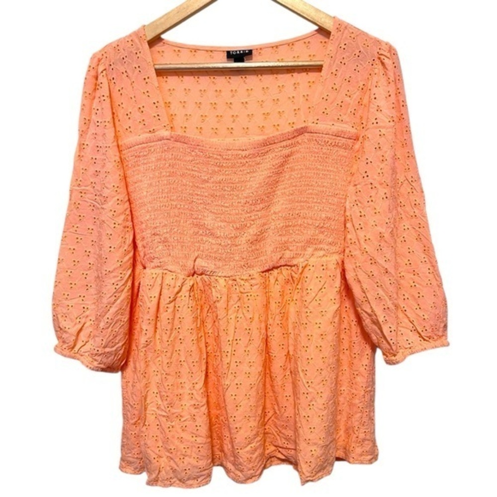 Torrid Smocked Eyelet Top